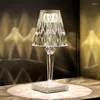 Table Lamps Bedroom Bedside Crystal Lamp Creative Atmosphere Acrylic Desk For Bar Lighting Fixtures Gift LED Night Light