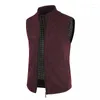 Herenvesten 2023 herfst en winter heren katoenen jas mode warme buitenkleding vest casual mouwloze jas