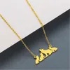 Colliers pendants Collier de groupe de loup en acier inoxydable femelle européenne et américaine de la chaîne de clavicule hurlante