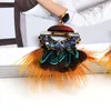 Brincos de bala Boho Long Retro Feather Exagerada Mulheres Tailândia Taxada de Tassel Jóias de Casamento por atacado