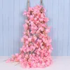 Fleurs décoratives fleurs de cerisier artificielles fraîches 135 tête de fleur fausse soie tenture murale Rose vigne pour mariage