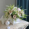 装飾花のための装飾的な花のための人工絹牡丹牡丹秋の花柄のリビングルームテーブルPO小道具配置