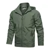 Outdoor Jackets Hoodies Men Outdoor Windproof Jacket Windbreaker Coat Hiking Rain Camping Fishing Tactical Male Clothing Breathable Jackets Plus Size 0104