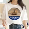 Męskie koszulki Capybara T Shirt Men Harajuku Japończyka designerka T Shirt Male Streetwear Comic Y2K Odzież T230103