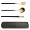 Flatware sets 1 set draagbare elegante eenvoudige duurzame praktische tafelbaren eetstokjes voor man outdoor vrouw reizen