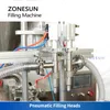 ZONESUN Otomatik Reçel Sos Dolum Makinesi Bal Fıstık Ezmesi Şişesi Güzellik Kremi Kozmetik Macun Pnömatik Silindir ZS-DTGT2