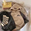 Designer Kinder Hoodies Jungen Klassische Markenkleidung Mode Farbblock Kapuzenpullover Kinder Winter Tops Baby Kinderkleidung