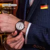 Zegarwatches Zeppelin ARKSHISP Wersja upamiętniająca retro Business Leisure Quartz Skórzowe zegarki okrągłe wybór opaski dla Watch273f