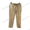 xinxinbuy heren dames designer broek dubbele letter jacquard stof lente zomer heren WCasual broek letter kaki XS-L