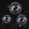 Party Decoration 10 Pairs 4/5/6cm Transparent Open Plastic Christmas Decorations Ball Clear Bauble Ornament Gift Present Box