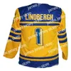 College Hockey Wears Thr 40vintage 1 Lindbergh Sweden Tre Kronor Hockey Jersey Peter Foppa Forsberg 40 ZETTERBERG 35 LUNDQVIST Custom Name and Number