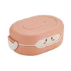 Dinnerware Sets 780ml Kawaii Lunch Box With Compartments Microwave Bento For Girls Cartoon Plastic Tableware School Kids Container