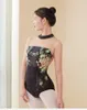 Stage Wear Adult Female Summer Dance Clothes Backless Printed Ballet Leotard Women's Sexy Performance Costumes Ballerina Dancewear