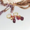 Dangle Earrings Lii Ji Natural Garnet Ruby And Carnelian American 14K Gold Filled Gemstone Handmade Jewelry For Christmas Gift