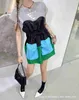 Casual Dresses designer New color blocking big pocket dress Fashion casual simple thin skirt GLUT