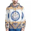 Erkekler Sıradan Gömlekler Sarı Dövme Polinezya Grafik Tasarım Baskı Hawaiian Sweatshirt Uzun Kollu Moda Hoodie Slim Erkek Sonbahar/Kış