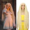 Hot Lace Wigs Synthetic Front 42 Inch Long Curly for Women Blonde Full Cosplay 221216