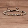 Strand 4mm Fine Bead Class Dot Grain Stone Bracciale Intrecciato Coppia Ornamenti Yoga