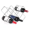 Hooks LUDA Countertop Wine Rack Bottle Suitable For Red And White Storage Independent Metal Small D