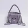 Coniglio di Pasqua Cesto Festive Fuzzy Long Ears Bunny Bucket Comfort Peluche Uova di Pasqua Sacchetto di immagazzinaggio Bambini Candy Toy Tote Bags 0104