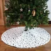 Christmas Decorations Year Party Home Decor Mat White Plush Apron Carpet Tree Skirt Faux Fur Ornaments