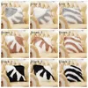 Pillow 45x45cm Zebra Pattern Soft Fur Plush Cover Home Decor Fluffy Covers Living Room Bedroom Sofa Pillowcase