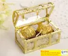 Gouden schatkist snoepdoos bruiloft gunst mini cadeaubozen voedselkwaliteit plastic transparante sieraden opslagcase