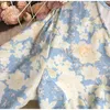 Casual Dresses Soft Wind Floral V-ringning Lång kjol Super Fairy Grandiflorum Dress