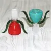 Hookahs Colorful 14mm 18mm male joint glass bowls Handle Beautiful glass slide bowl piece for bongs water pipes