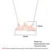 Colliers pendants Collier de groupe de loup en acier inoxydable femelle européenne et américaine de la chaîne de clavicule hurlante