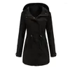 Women's Trench Coats Lady Windbreaker Trendy Woman Coat Elegant Outdoor Women Wind Jacket Zipper Hooded