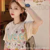 Women's Designer Spring New T-shirt Flower Embroidery Round Neck Short Sleeve Top Slim Design Couple