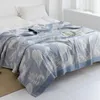 Filtar bomullsgäve handduk muslin filt mjukt kast rutig för vuxna på/sängen/soffan/planet/resesängen boho tapestry