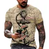 T-shirts pour hommes Mode Ancre de bateau Imprimer T-shirts pour hommes Été O-cou Tops à manches courtes T-shirts décontractés T-shirts amples Casual Hommes Vêtements 6XL T230103