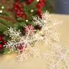 クリスマスの装飾木の装飾雪片8.2-22cm白いプラスチック人工雪の家2023ハッピーイヤーパーティー用品