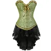 Bustiers Korsetts Korsett Kleid Für Frauen Sexy Lace Up Burlesque Kostüm Gothic Kleidung Bustier Mit Rock Plus Größe