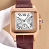 Uhr Herrenuhr Quarzwerk Uhren Design Saphir Lederarmband Wasserdicht 51MM Mode Armbanduhr