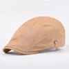 Berets h7512 mężczyzn letni beret hat kobiety retro solid kolor cap koreańsko -mody kapelusze kapelusze żeńskie brytyjskie malarz młodzieżowe czapki