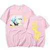 メンズTシャツ日本のアニメルーシーサイバーパンクエドガルンナーTシャツプリント男性女性半袖Tシャツ特大の居心地の良いハラジュクストリートウェアT230103