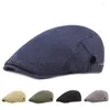 Berets 2023 Cotton Beret Women Men Cap Spring Autumn Hat Casual Solid British Classic Unisex Sports Sboy