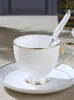 Cups Saucers Creative Manual Painting Golden Bone China Coffee Cup European Style Tea Set Ceramic Afternoon Black