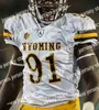 American College Football Wear Thr NCAA College Jerseys Wyoming Cowboys 6 Xazavian Valladay 12 Sean Chambers 17 Raghib Ismail Jr 18 Tyler Vander Waal Football personnalisé