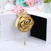 Decorative Flowers Selling Golden Leaf Accessories Men's Corsage For Business Groom Simple Boutonniere Multicolor Bride Brooches Wedding