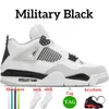 أحذية كرة السلة للأزياء Jumpmans 4 للرجال نساء 4s العسكرية القط القماشي J4 White Oreo Jordens4 Fired Red Thunder Midnight Mens Mens