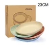 Plates Lightweight Wheat Straw 4pcs Unbreakable Dishes And Sets Non-toxin Safe Healthy For Kids Children Adult 20/23/25cm