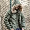 Outdoor Jackets Hoodies Militaire tactische parka's Men Winter Dikke bont kraag Puffer Bomber Jackets Mens N2B Outdoor Winddicht Lange windbreaker Coats 0104