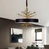 Lampadari Lampadario di lusso per sala da pranzo Villa Rame creativo Rami di albero Apparecchio di illuminazione Decorazione per interni vintage Lampada a sospensione