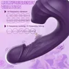 Sex Toys Massager 3 In1 Sugande vibratorer Dildo Vibrator Kvinnlig klitorisstimulator 20 Hastigheter Tungslickande sträckande vuxna leksak för kvinnor