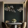 Lampes suspendues Moderne Verre Bulle Salle À Manger Lustre Led 120cm Long Rond G9 Métal Câble Suspendu Éclairage Pour Bar Restaurant