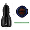 QC3.0 Billaddare Dual USB Charger Quick Charge 5V 2.4A Snabbladdningsadapterladdare för iPhone 13 12 11 Pro Max X 8 7 och Samsung -telefoner